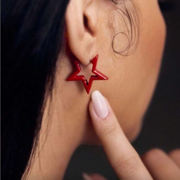 Free People Jewelry - Red StarEarrings Q769